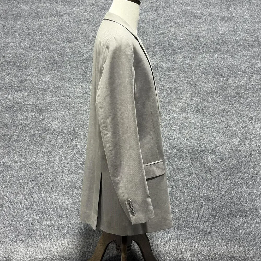 Michael Kors Blazer Mens 48L Gray Two Button Sport Coat Jacket Classic Fit
